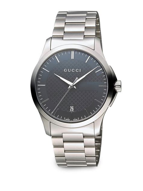 gucci stainless steal watch men|stainless steel gucci watch men.